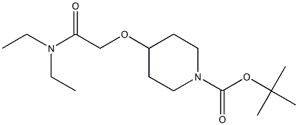 N,N-diethyl-2-(1-Boc-piperidin-4-yloxy) Acetamide Struktur