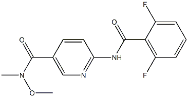 6-(2,6-difluorobenzamido)-N-methoxy-N-methylnicotinamide Struktur