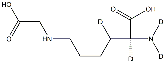 Ne-(1-Carboxymethyl)-L-lysine-d4 Struktur