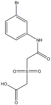 ({2-[(3-bromophenyl)amino]-2-oxoethyl}sulfonyl)acetic acid Struktur