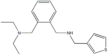 ({2-[(diethylamino)methyl]phenyl}methyl)(thiophen-3-ylmethyl)amine Struktur