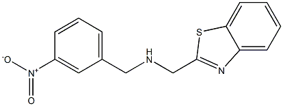 (1,3-benzothiazol-2-ylmethyl)[(3-nitrophenyl)methyl]amine Struktur