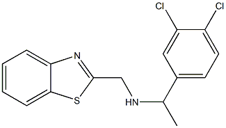 (1,3-benzothiazol-2-ylmethyl)[1-(3,4-dichlorophenyl)ethyl]amine Struktur