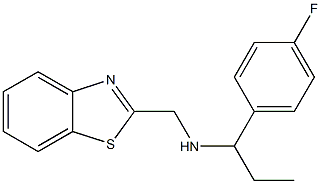 (1,3-benzothiazol-2-ylmethyl)[1-(4-fluorophenyl)propyl]amine Struktur