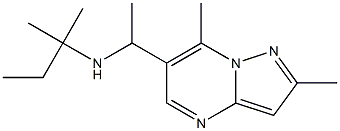 (1-{2,7-dimethylpyrazolo[1,5-a]pyrimidin-6-yl}ethyl)(2-methylbutan-2-yl)amine Struktur