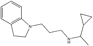 (1-cyclopropylethyl)[3-(2,3-dihydro-1H-indol-1-yl)propyl]amine Struktur