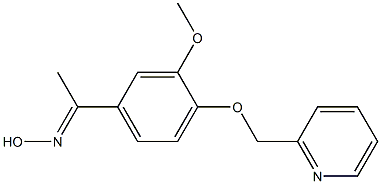 (1E)-1-[3-methoxy-4-(pyridin-2-ylmethoxy)phenyl]ethanone oxime Struktur