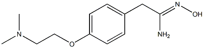 (1Z)-2-{4-[2-(dimethylamino)ethoxy]phenyl}-N'-hydroxyethanimidamide Struktur