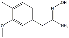 (1Z)-N'-hydroxy-2-(3-methoxy-4-methylphenyl)ethanimidamide Struktur