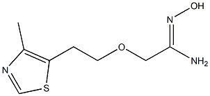 (1Z)-N'-hydroxy-2-[2-(4-methyl-1,3-thiazol-5-yl)ethoxy]ethanimidamide Struktur