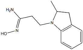 (1Z)-N'-hydroxy-3-(2-methyl-2,3-dihydro-1H-indol-1-yl)propanimidamide Struktur