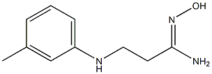 (1Z)-N'-hydroxy-3-[(3-methylphenyl)amino]propanimidamide Struktur