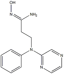 (1Z)-N'-hydroxy-3-[phenyl(pyrazin-2-yl)amino]propanimidamide Struktur