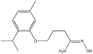 (1Z)-N'-hydroxy-4-(2-isopropyl-5-methylphenoxy)butanimidamide Struktur