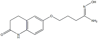 (1Z)-N'-hydroxy-4-[(2-oxo-1,2,3,4-tetrahydroquinolin-6-yl)oxy]butanimidamide Struktur