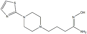 (1Z)-N'-hydroxy-4-[4-(1,3-thiazol-2-yl)piperazin-1-yl]butanimidamide Struktur