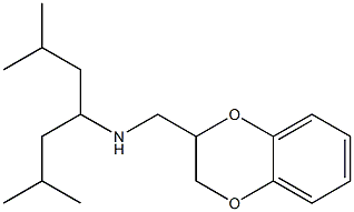 (2,3-dihydro-1,4-benzodioxin-2-ylmethyl)(2,6-dimethylheptan-4-yl)amine Struktur