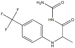 (2-{[4-(trifluoromethyl)phenyl]amino}propanoyl)urea Struktur