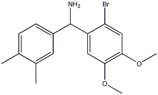 (2-bromo-4,5-dimethoxyphenyl)(3,4-dimethylphenyl)methanamine Struktur