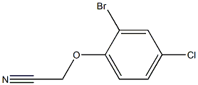 (2-bromo-4-chlorophenoxy)acetonitrile Struktur