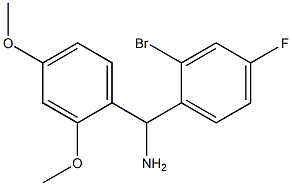 (2-bromo-4-fluorophenyl)(2,4-dimethoxyphenyl)methanamine Struktur