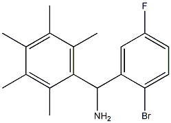 (2-bromo-5-fluorophenyl)(2,3,4,5,6-pentamethylphenyl)methanamine Struktur