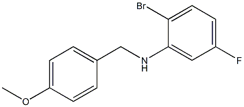 (2-bromo-5-fluorophenyl)(4-methoxyphenyl)methylamine Struktur