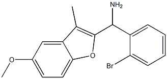 (2-bromophenyl)(5-methoxy-3-methyl-1-benzofuran-2-yl)methanamine Struktur