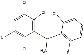 (2-chloro-6-fluorophenyl)(2,3,5,6-tetrachlorophenyl)methanamine Struktur