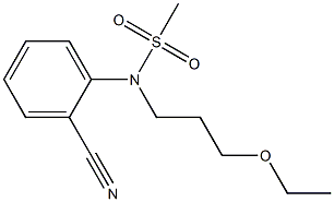 (2-cyanophenyl)-N-(3-ethoxypropyl)methanesulfonamide Struktur