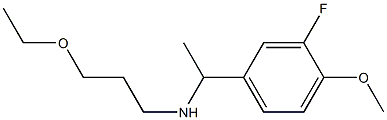 (3-ethoxypropyl)[1-(3-fluoro-4-methoxyphenyl)ethyl]amine Struktur