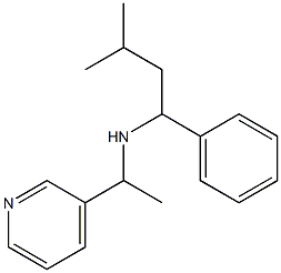 (3-methyl-1-phenylbutyl)[1-(pyridin-3-yl)ethyl]amine Struktur