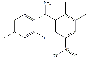 (4-bromo-2-fluorophenyl)(2,3-dimethyl-5-nitrophenyl)methanamine Struktur