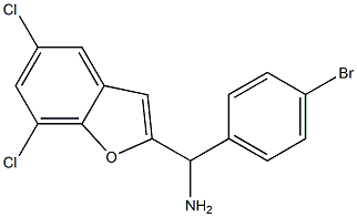 (4-bromophenyl)(5,7-dichloro-1-benzofuran-2-yl)methanamine Struktur