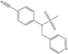 (4-cyanophenyl)-N-(pyridin-4-ylmethyl)methanesulfonamide Struktur