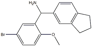 (5-bromo-2-methoxyphenyl)(2,3-dihydro-1H-inden-5-yl)methanamine Struktur