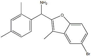 (5-bromo-3-methyl-1-benzofuran-2-yl)(2,4-dimethylphenyl)methanamine Struktur