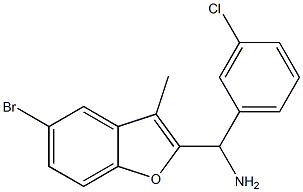 (5-bromo-3-methyl-1-benzofuran-2-yl)(3-chlorophenyl)methanamine Struktur