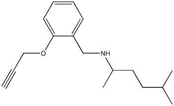 (5-methylhexan-2-yl)({[2-(prop-2-yn-1-yloxy)phenyl]methyl})amine Struktur