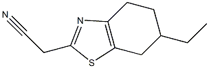 (6-ethyl-4,5,6,7-tetrahydro-1,3-benzothiazol-2-yl)acetonitrile Struktur