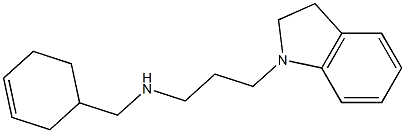 (cyclohex-3-en-1-ylmethyl)[3-(2,3-dihydro-1H-indol-1-yl)propyl]amine Struktur