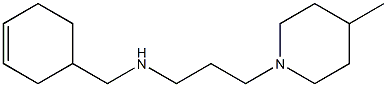 (cyclohex-3-en-1-ylmethyl)[3-(4-methylpiperidin-1-yl)propyl]amine Struktur