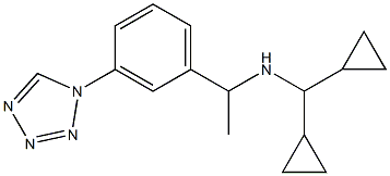 (dicyclopropylmethyl)({1-[3-(1H-1,2,3,4-tetrazol-1-yl)phenyl]ethyl})amine Struktur