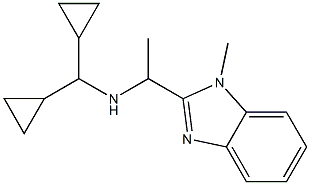 (dicyclopropylmethyl)[1-(1-methyl-1H-1,3-benzodiazol-2-yl)ethyl]amine Struktur