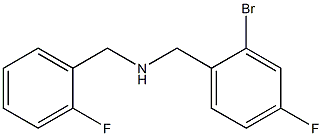 [(2-bromo-4-fluorophenyl)methyl][(2-fluorophenyl)methyl]amine Struktur