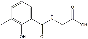 [(2-hydroxy-3-methylbenzoyl)amino]acetic acid Struktur