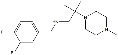 [(3-bromo-4-fluorophenyl)methyl][2-methyl-2-(4-methylpiperazin-1-yl)propyl]amine Struktur