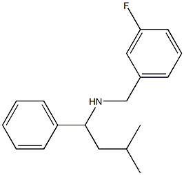 [(3-fluorophenyl)methyl](3-methyl-1-phenylbutyl)amine Struktur