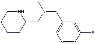 [(3-fluorophenyl)methyl](methyl)(piperidin-2-ylmethyl)amine Struktur