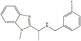 [(3-fluorophenyl)methyl][1-(1-methyl-1H-1,3-benzodiazol-2-yl)ethyl]amine Struktur